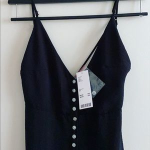 Urban outfitters V-neck button front slip dress